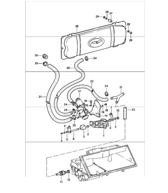 Diagram 106-10 Porsche Macan (95B) MK1 (2014-2018) Engine