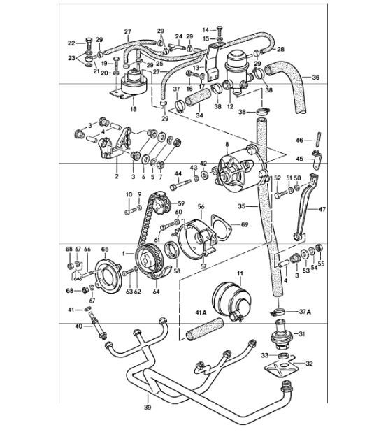Diagram 108-05 Porsche Macan GTS Benziner 2.9L V6 380 PS 