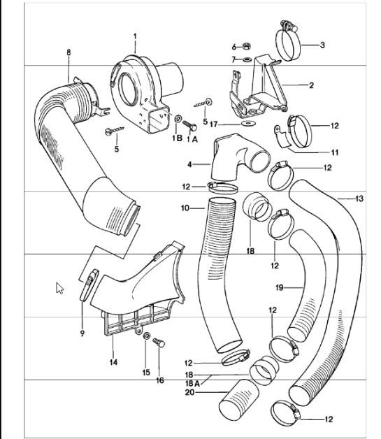 Diagram 108-10 Porsche Cayman 987C/981C (2005-2016) Motor
