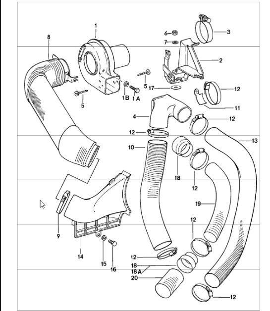 Diagram 108-10 Porsche Macan (95B) MK1 (2014-2018) Engine