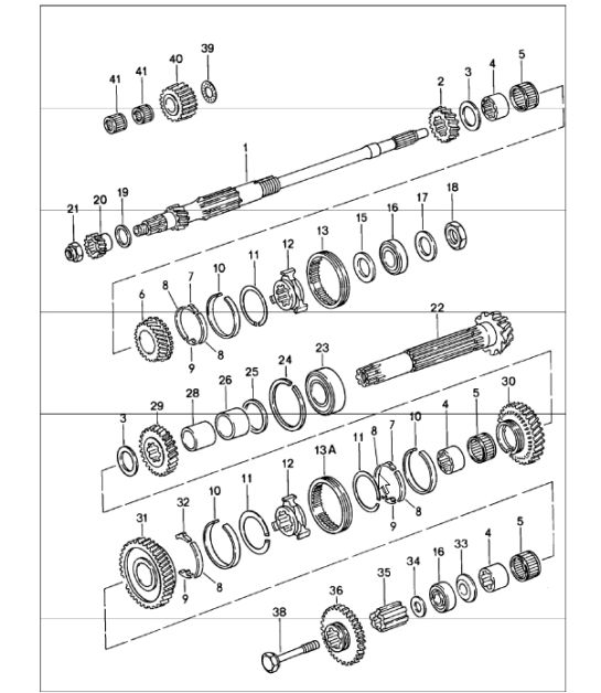 gears and shafts SPM - G 925/16 - 911 1978-83