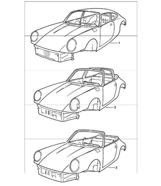 Diagram 801-00 Porsche 997 (911) MK2 2009-2012 Body