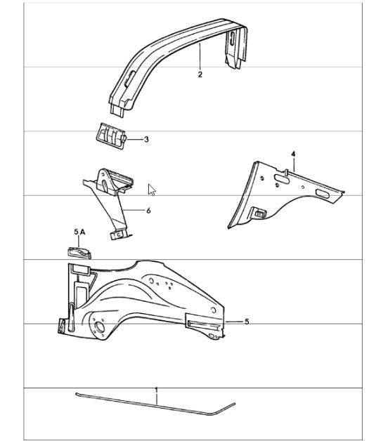 Diagram 801-25 Porsche 991.2 Cabriolet 4S / GTS 3.0L (420/450 Bhp) 2016-19 Body