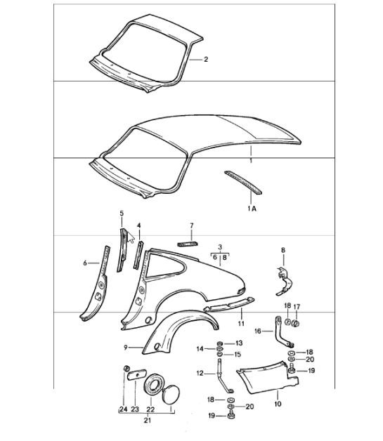 Diagram 801-35 Porsche Macan (95B) MK1 (2014-2018) Body