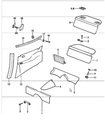 interior equipment rear 911 1978-83