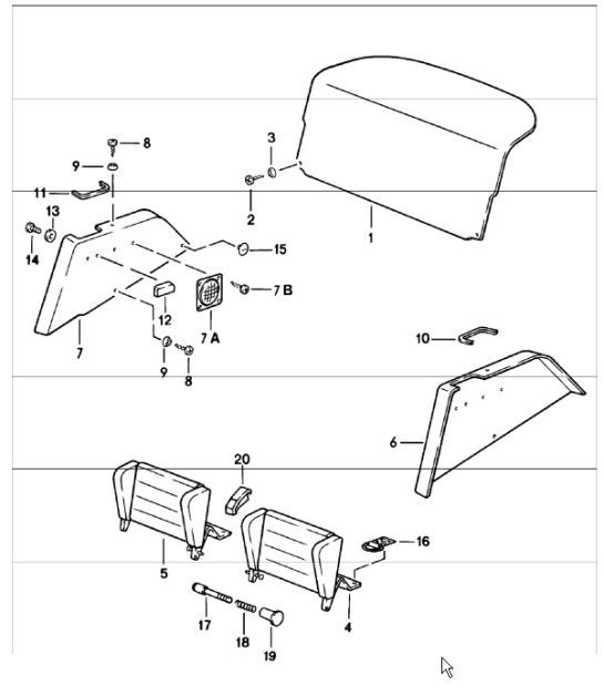 Diagram 807-07 Porsche 964 (911) (1989-1994) Body