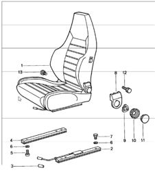 sports seat complete 911 1981 ONWARDS