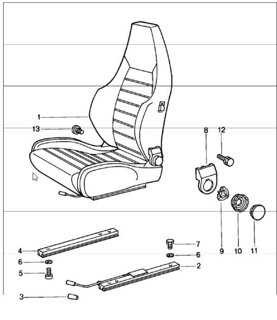Diagram 808-25 Porsche Macan (95B) MK1 (2014-2018) Body