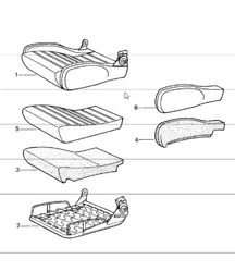 sports seat, seat cushion, single parts 911 1981 ONWARDS