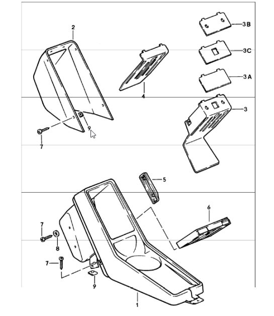 centre console 911 1978-83