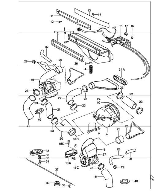 Diagram 813-00 Porsche Cayman GTS 718 4.0L Manual (400 Bhp) Body