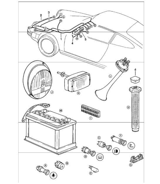 Diagram 902-12 Porsche Macan (95B) MK1 (2014-2018) Electrical equipment