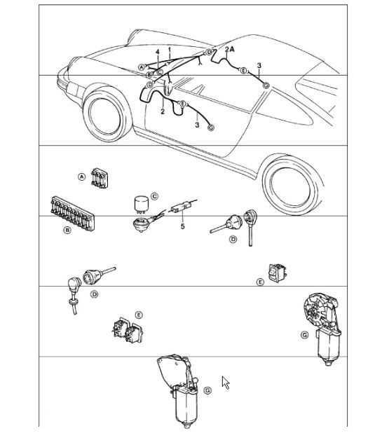 Diagram 902-18 Porsche Cayman 718C (982C) 2017>> Electrical equipment