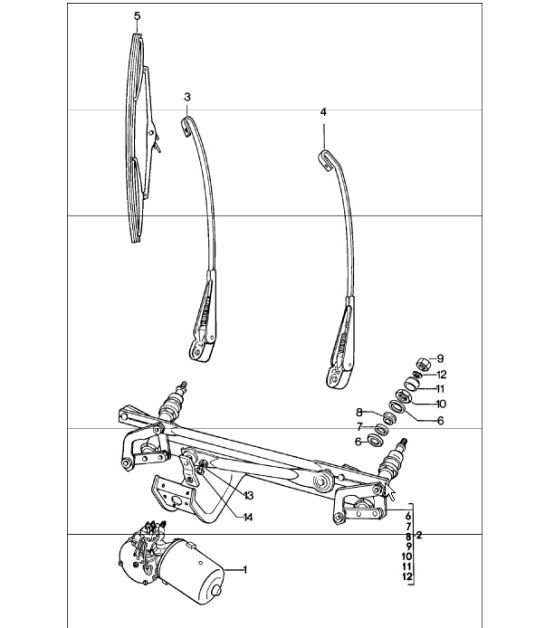 windscreen wiper system 911 1978-83