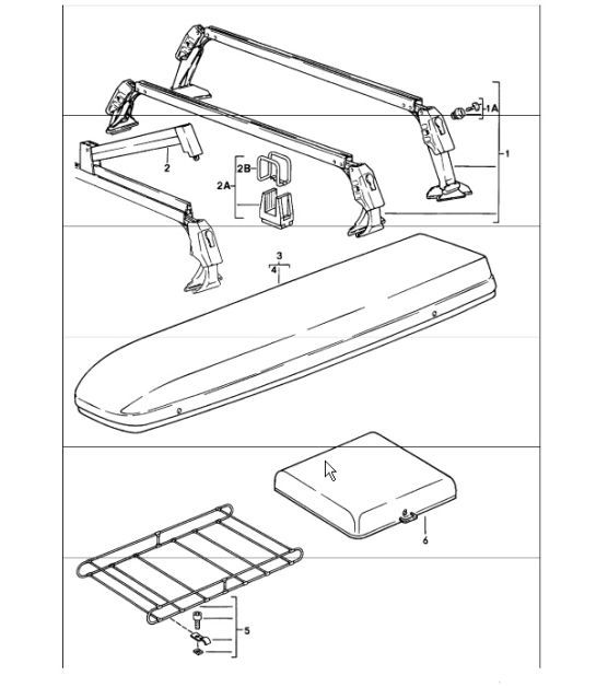 Diagram 002-05 Porsche 997 (911) MK2 2009-2012 Accessories & others 