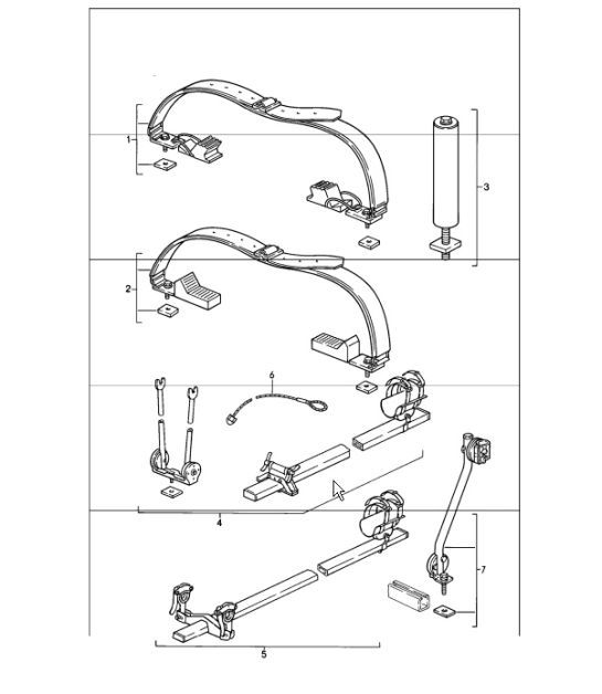 Diagram 002-06 Porsche 991 (911) MK2 2016-2019 Accessories & others 