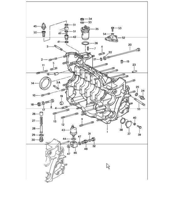 Diagram 101-10 Porsche Boxster S 986 3.2L 2003-04 Motor