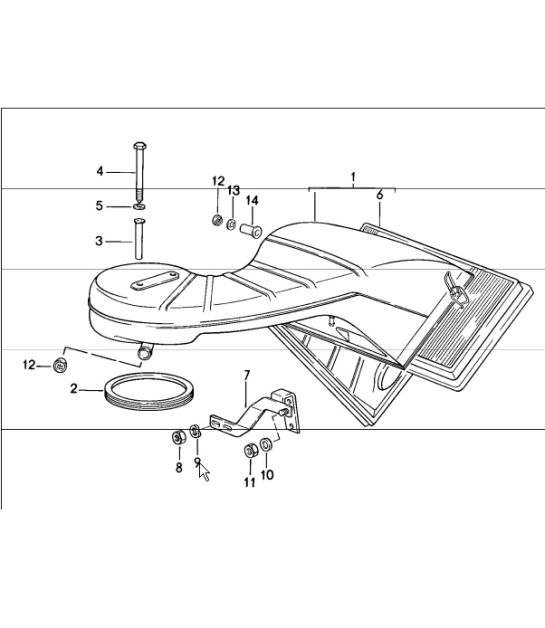 Air cleaner 911 TURBO 930.66/68 1984-86