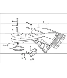 Air cleaner 911 TURBO 930.66/68 1984-86