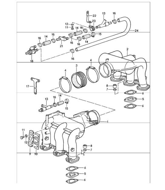 Diagram 107-10 Porsche Macan (95B) MK1 (2014-2018) Engine