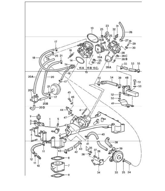 Diagram 107-20 Porsche 991.2 Cabriolet 4S / GTS 3.0L (420/450 Bhp) 2016-19 Engine