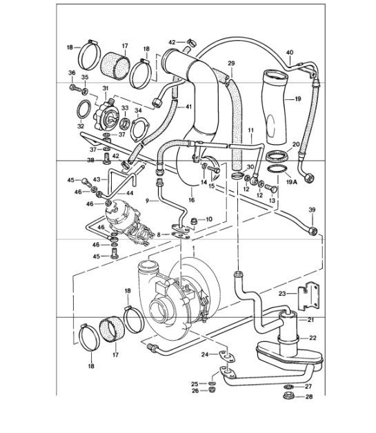 Diagram 107-40 Porsche Boxster S 986 3.2L 2003-04 引擎