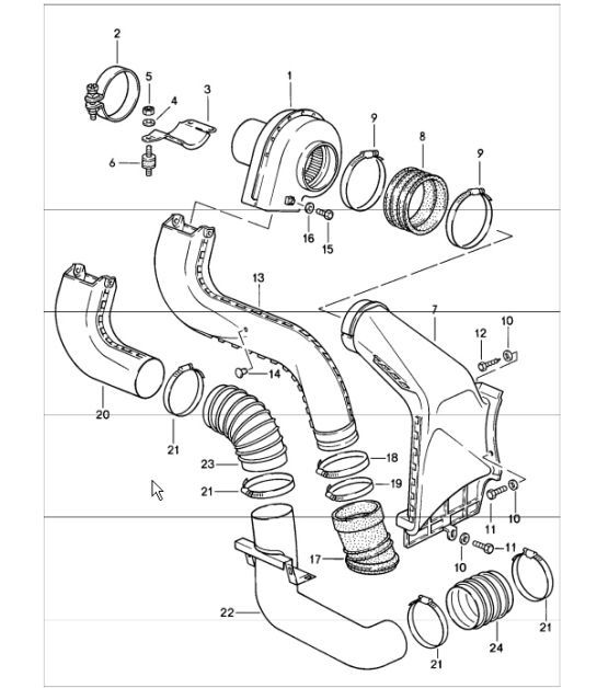 Diagram 108-07 Porsche Cayman 718C (982C) 2017>> Engine