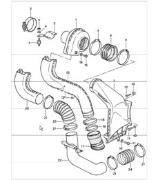 Air injection 911 TURBO 930.66/68 1984-86