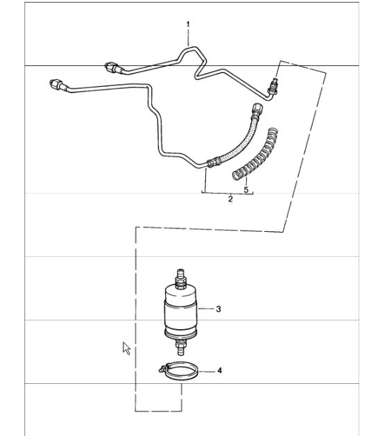 fuel system rear 911 CARRERA 1984-86