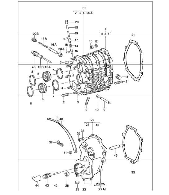 Diagram 302-05 Porsche Macan (95B) MK1 (2014-2018) Transmission