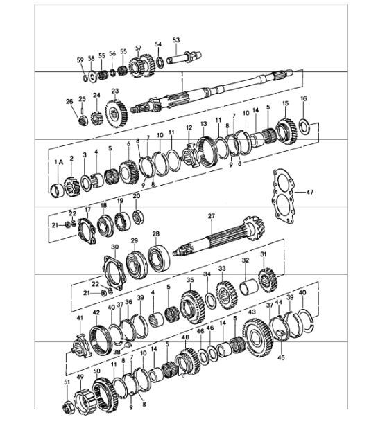 Diagram 303-15 Porsche Boxster 718 (982) 2017>> Transmisión