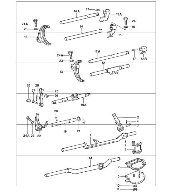Diagram 304-00 Porsche Macan (95B) MK1 (2014-2018) Transmission