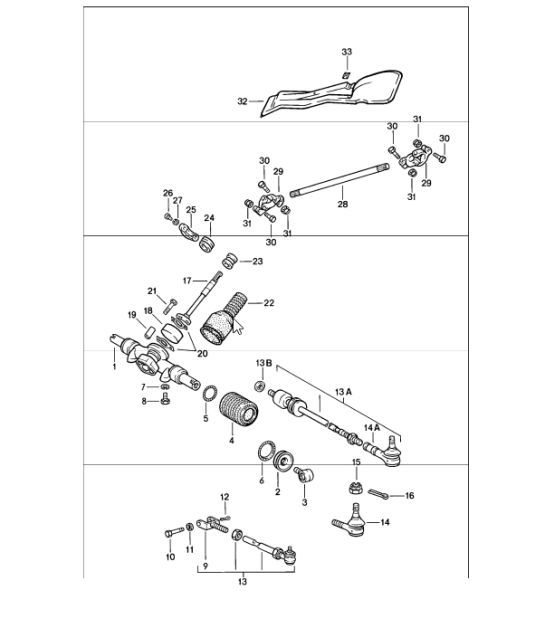 Diagram 403-00 Porsche Boxster 718 (982) 2017>> Front Axle, Steering 