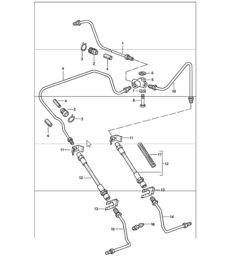 brake line rear 911 1984-86