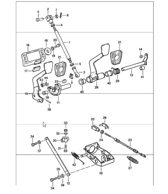 Pedals for Right Hand Drive Cars 911 1984-86