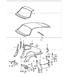 exterior panelling rear  (it is necessary to rework) 911 COUPE 1984-86