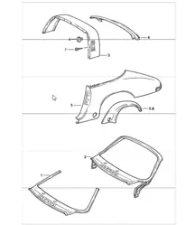 Exterior panelling (it is necessary to rework) 911 TARGA/CABRIO 1984-86