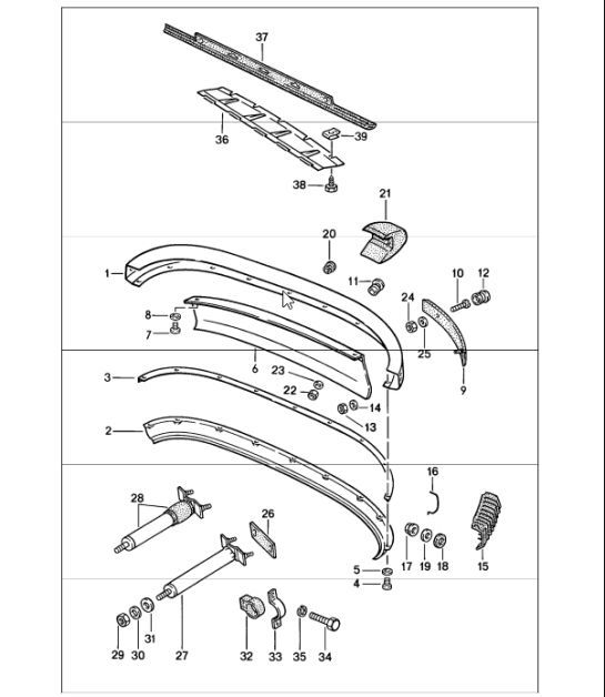 Diagram 802-05 Porsche Boxster 986 2.7L 2003-04 Body