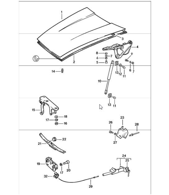 Diagram 803-00 Porsche Macan (95B) MK1 (2014-2018) Body