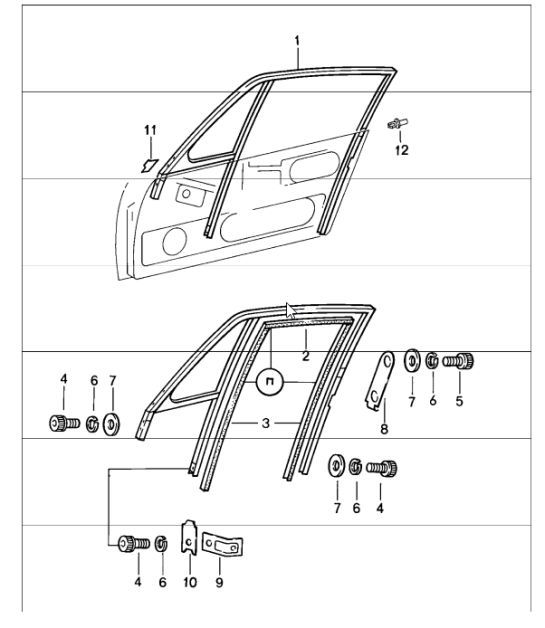 Diagram 804-15 Porsche 964 (911) (1989-1994) Body