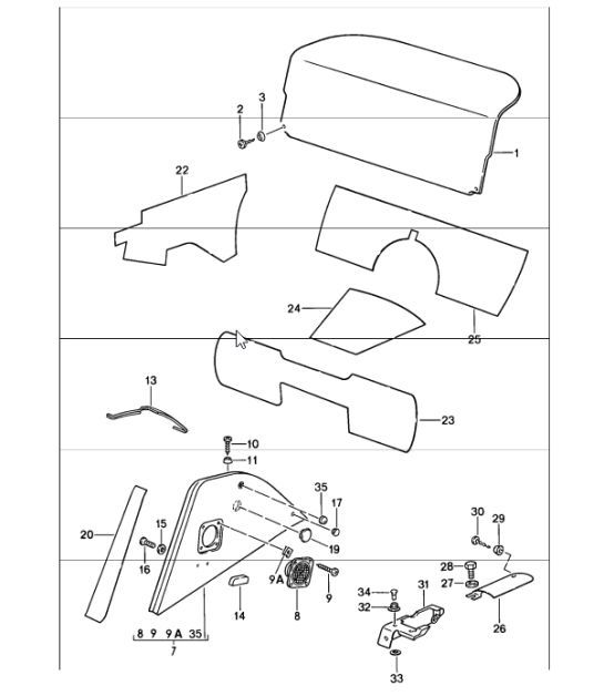 Diagram 807-07 Porsche Boxster 718 (982) 2017>> Carrosserie