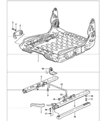 seat frame manually adjustable 911 CARRERA 1985 ONWARDS