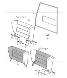 back seat backrest 911 1984-86 CABRIO