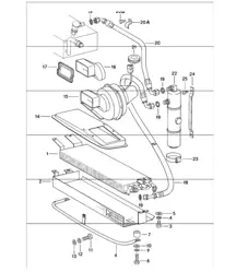 condenser refrigerant line accessories and others front 911 1984-86