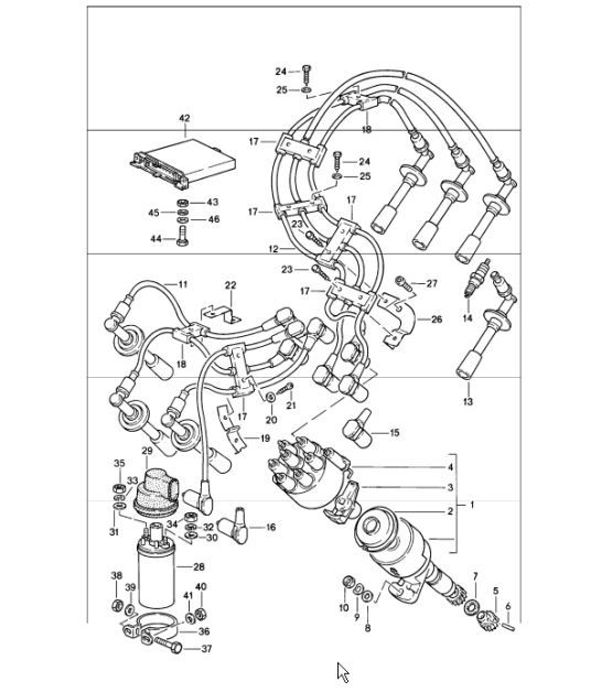 Diagram 901-02 Porsche 997 (911) MK2 2009-2012 Electrical equipment