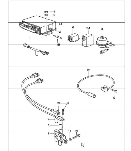Diagram 901-03 Porsche Cayman 718C (982C) 2017>> Electrical equipment