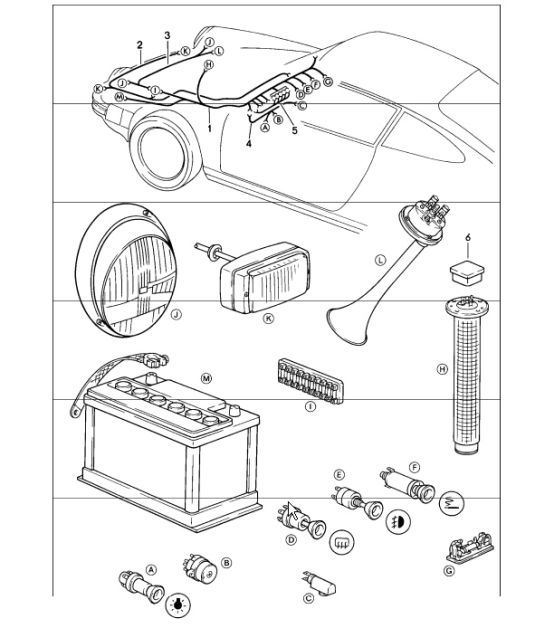 Diagram 902-12 Porsche Macan (95B) MK1 (2014-2018) Electrical equipment