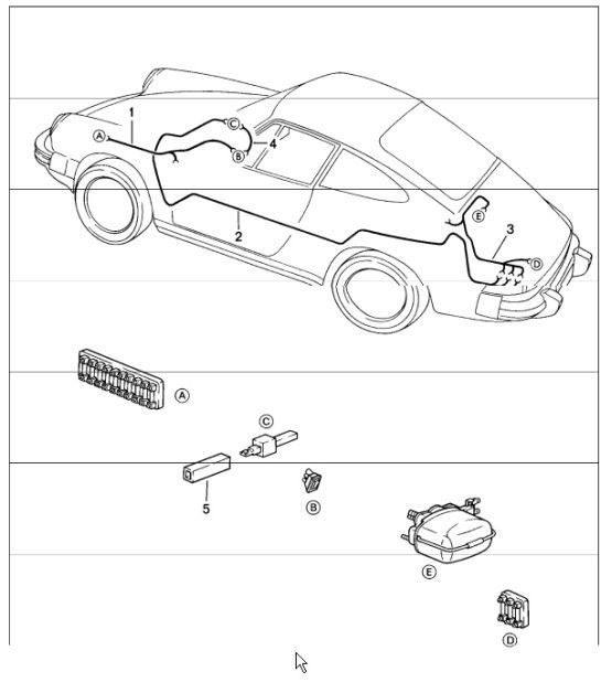 Diagram 902-17 Porsche 911 1978-1983 3.0L / SC Electrical equipment