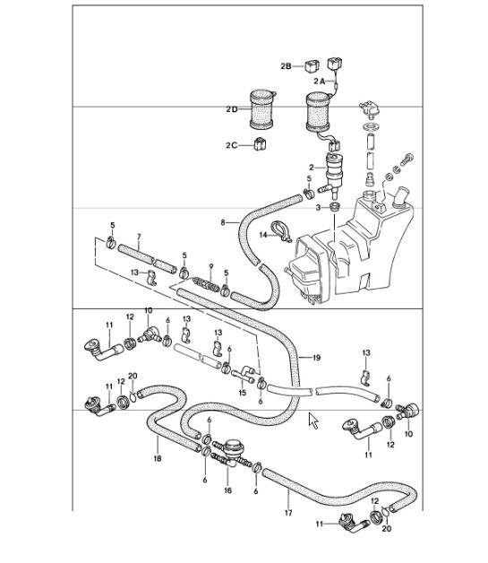 Diagram 904-20 Porsche Boxster 986/987/981 (1997-2016) Electrical equipment