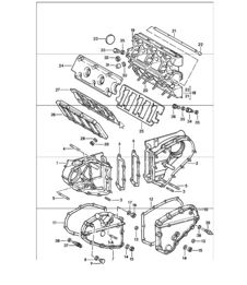 camshaft housing chain case 911 1987-89